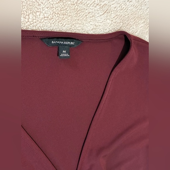 Banana Republic Deep Red Long Sleeve Dress - Picture 5 of 5
